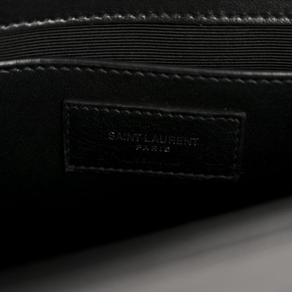 Saint Laurent Calfskin Medium Heart Bolts Monogram Kate Satchel Black 6 of 15