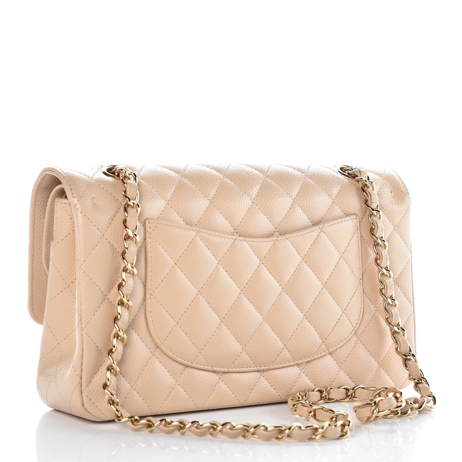 Chanel Caviar Quilted Medium Double Flap Beige Clair 3 of 7
