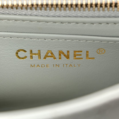 Chanel Lambskin Quilted Mini Pearl Crush Flap Light Grey 6 of 10