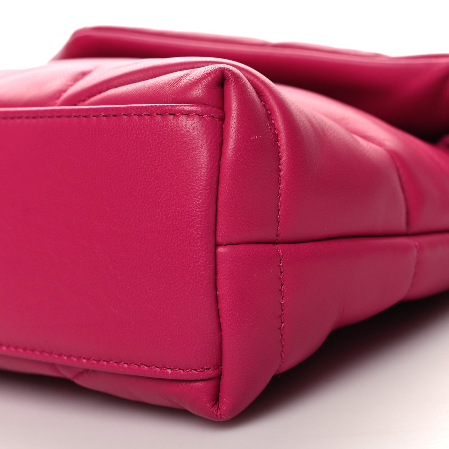 Lambskin Quilted Toy Loulou Puffer Monogram Chain Satchel Bubblegum