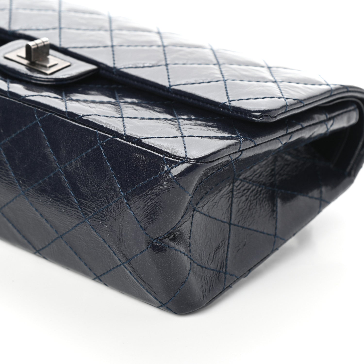 Chanel Aged Calfskin Quilted 2.55 Reissue 226 Flap Dark Navy Blue 10 of 10