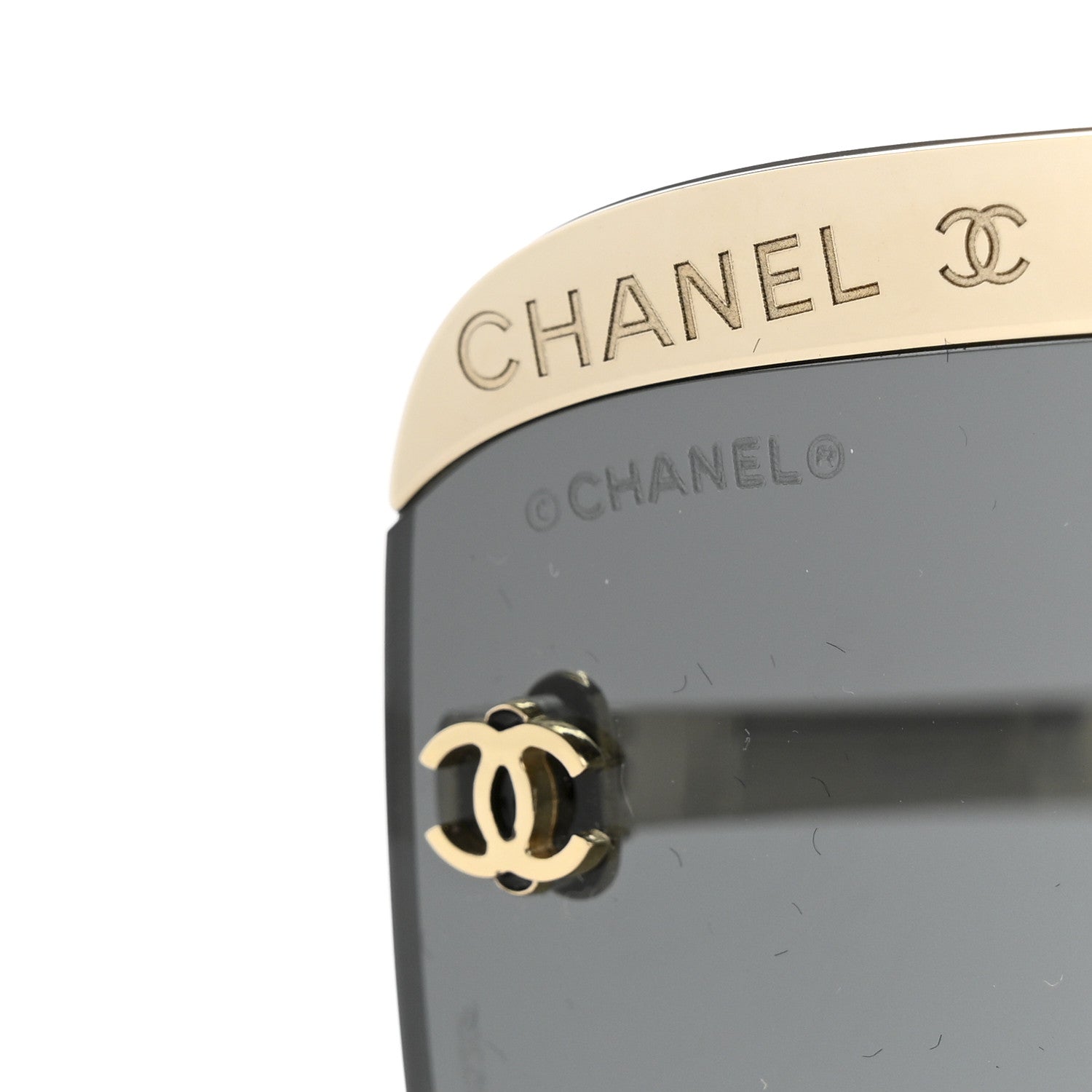 Chanel Metal Shield Sunglasses 71507 Gold 7 of 8