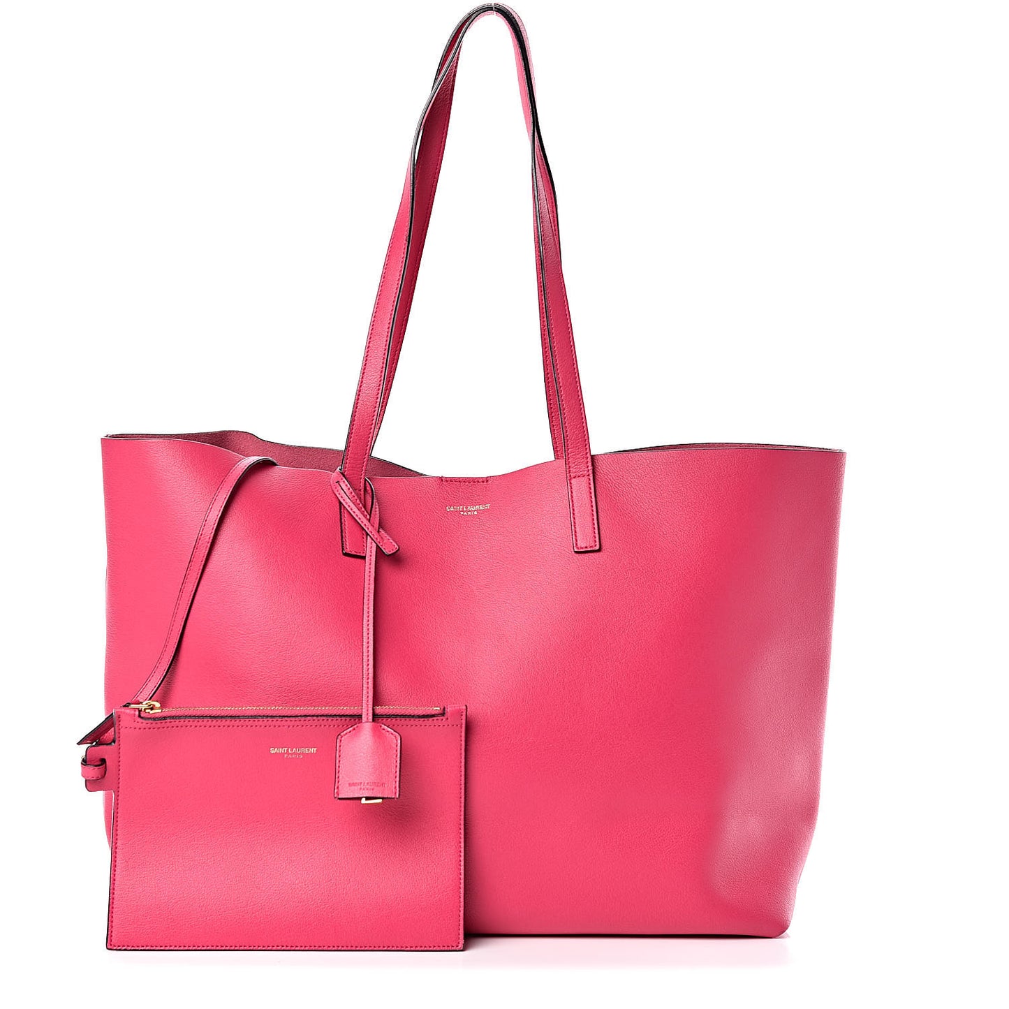 Calfskin Large Shopping Tote Fuchsia
