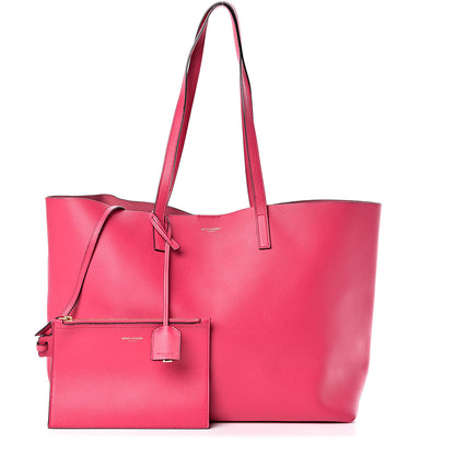 Saint Laurent Calfskin Large Shopping Tote Fuchsia 1 of 12