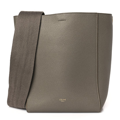 Celine Grained Calfskin Small Sangle Bucket Bag Taupe 1 of 9