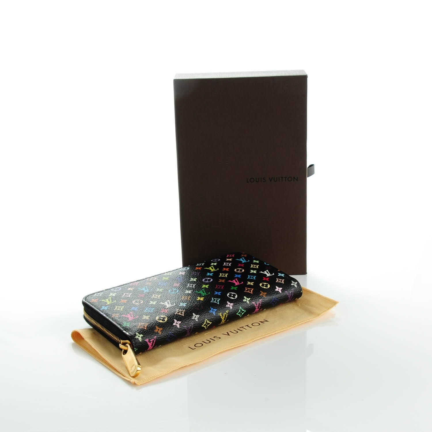 Louis Vuitton Monogram Multicolor Zippy Wallet Black Grenade 4 of 7