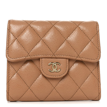 Chanel Caviar Quilted Compact Flap Wallet Brown 1 of 9