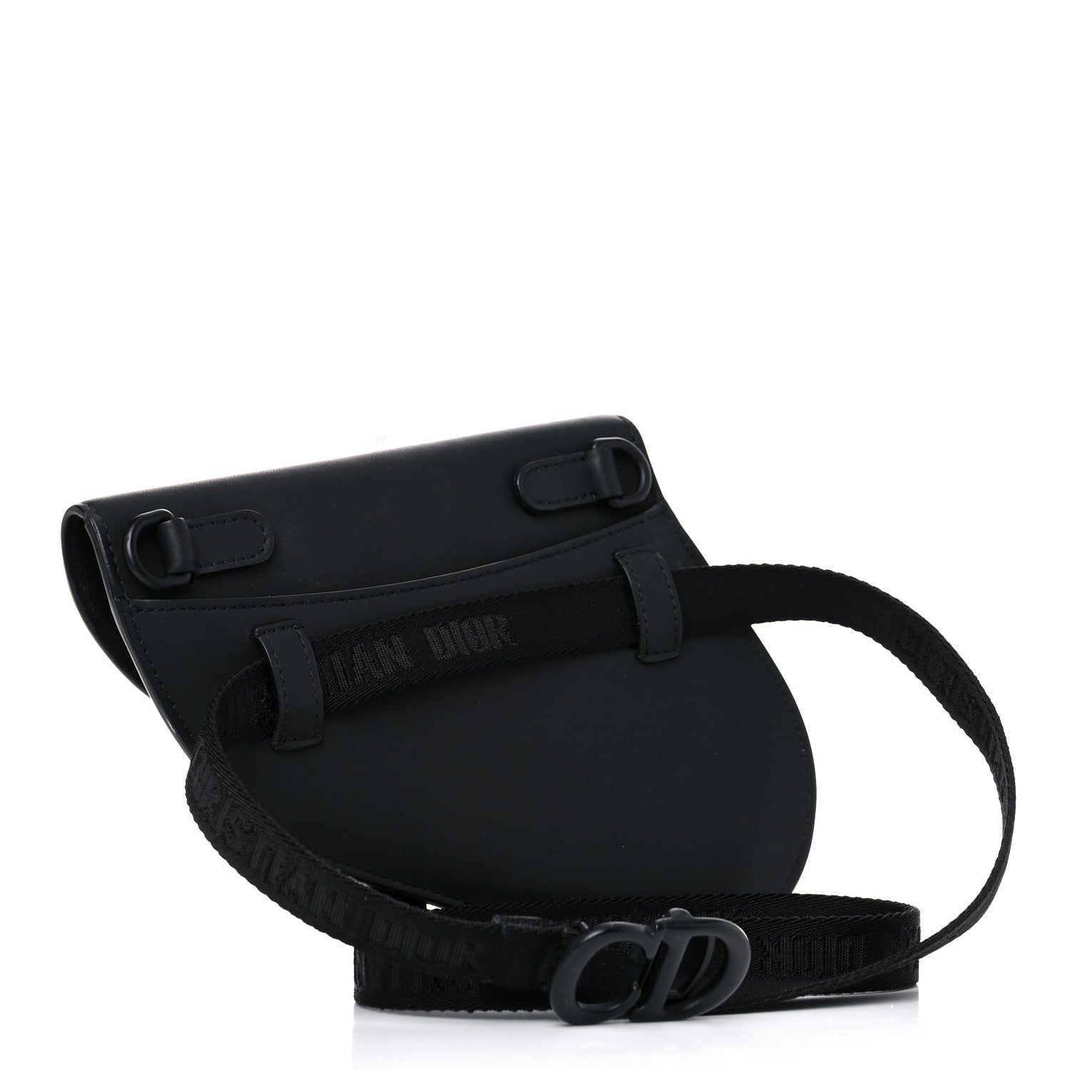 Christian Dior Ultra Matte Calfskin Saddle Belt Bag Black 3 of 12