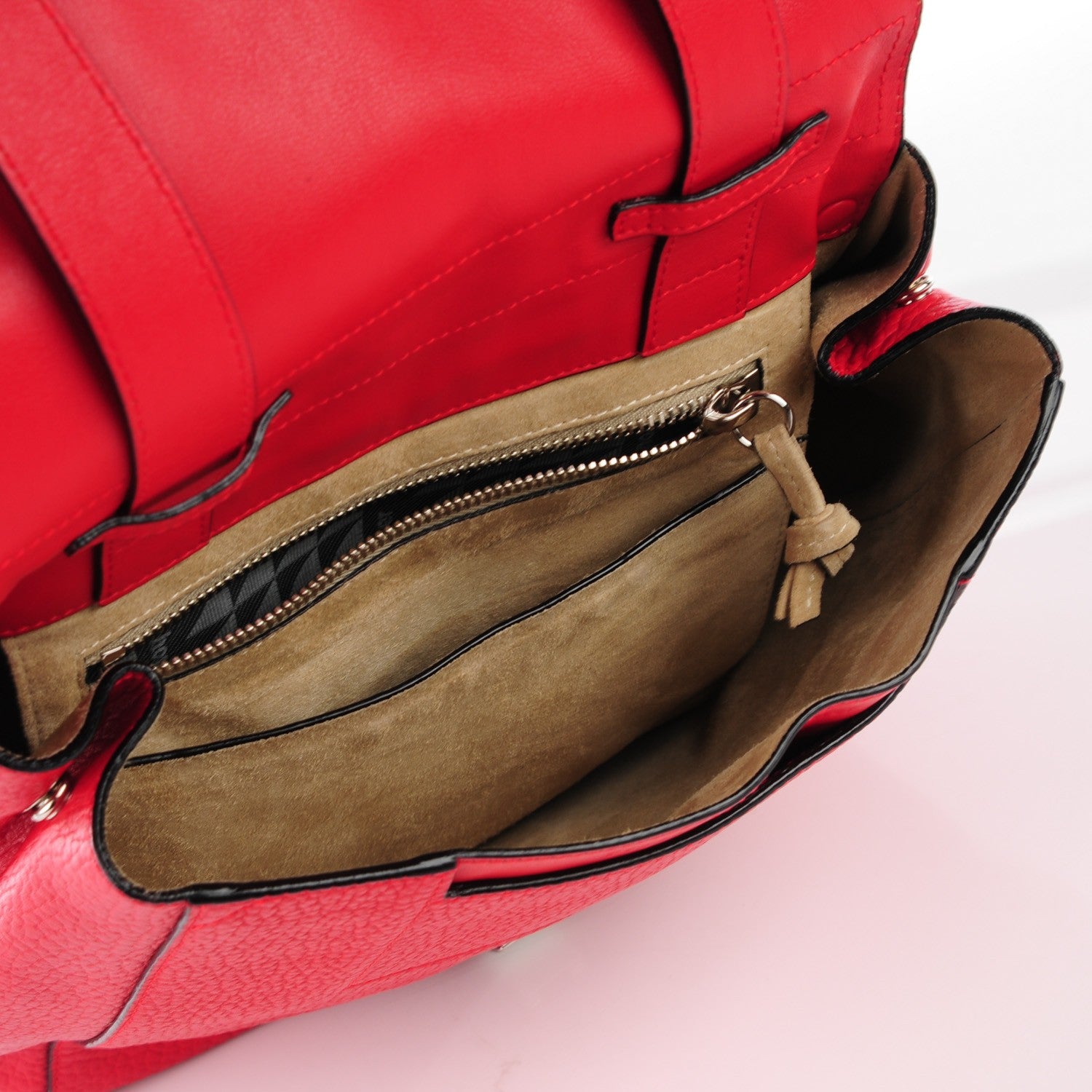 Proenza Schouler Pebbled Calfskin PS Courier Backpack Red 7 of 7