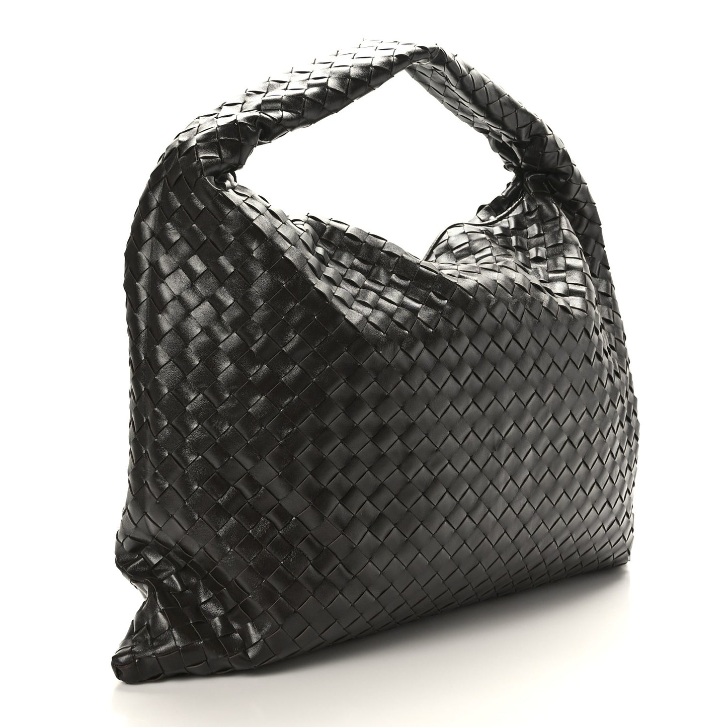 Calfskin Intrecciato Large Hop Ebano