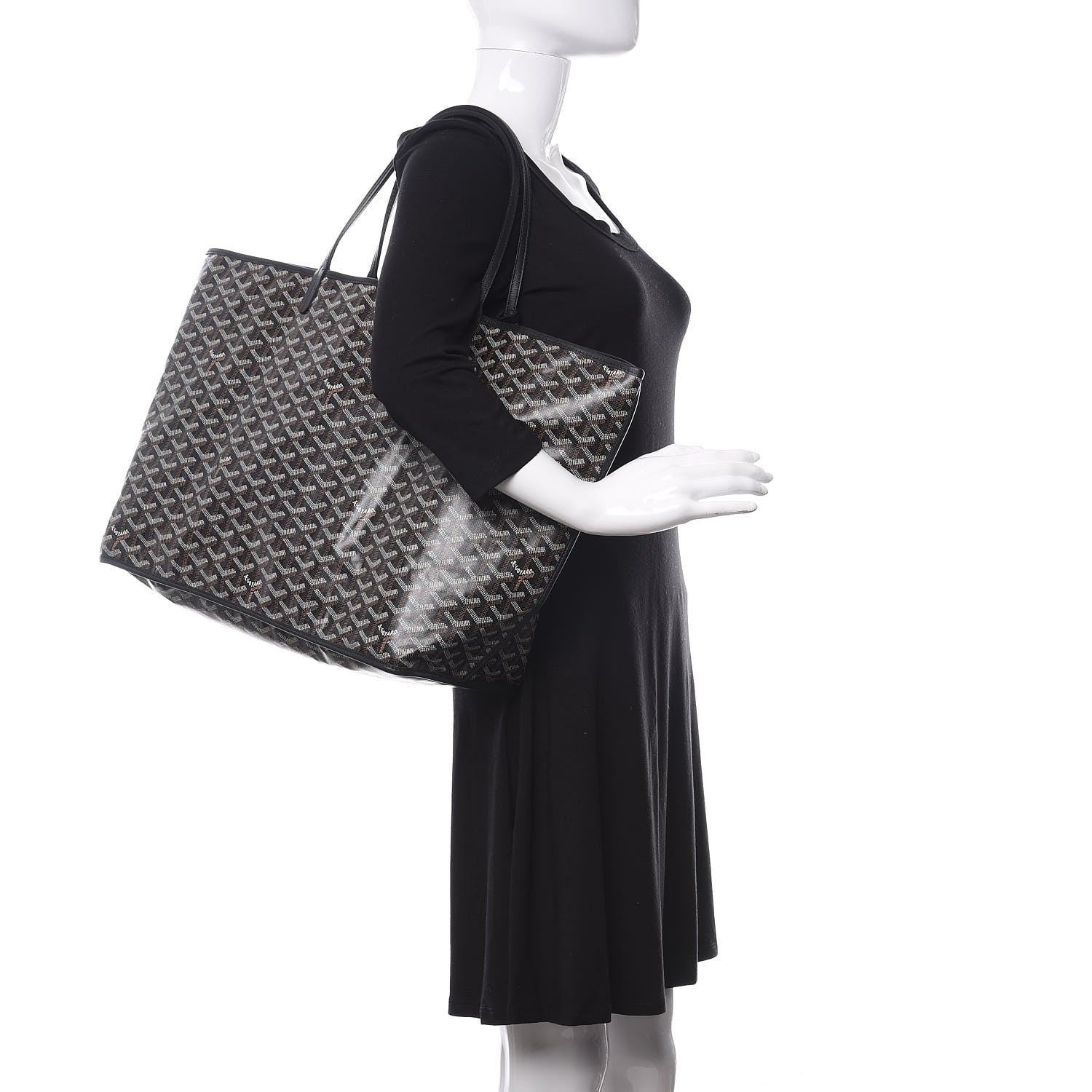 Goyard Goyardine Reversible Anjou GM Black 2 of 15