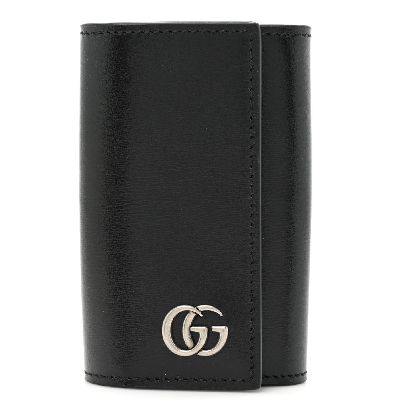 Calfskin GG Marmont 6 Key Holder Black