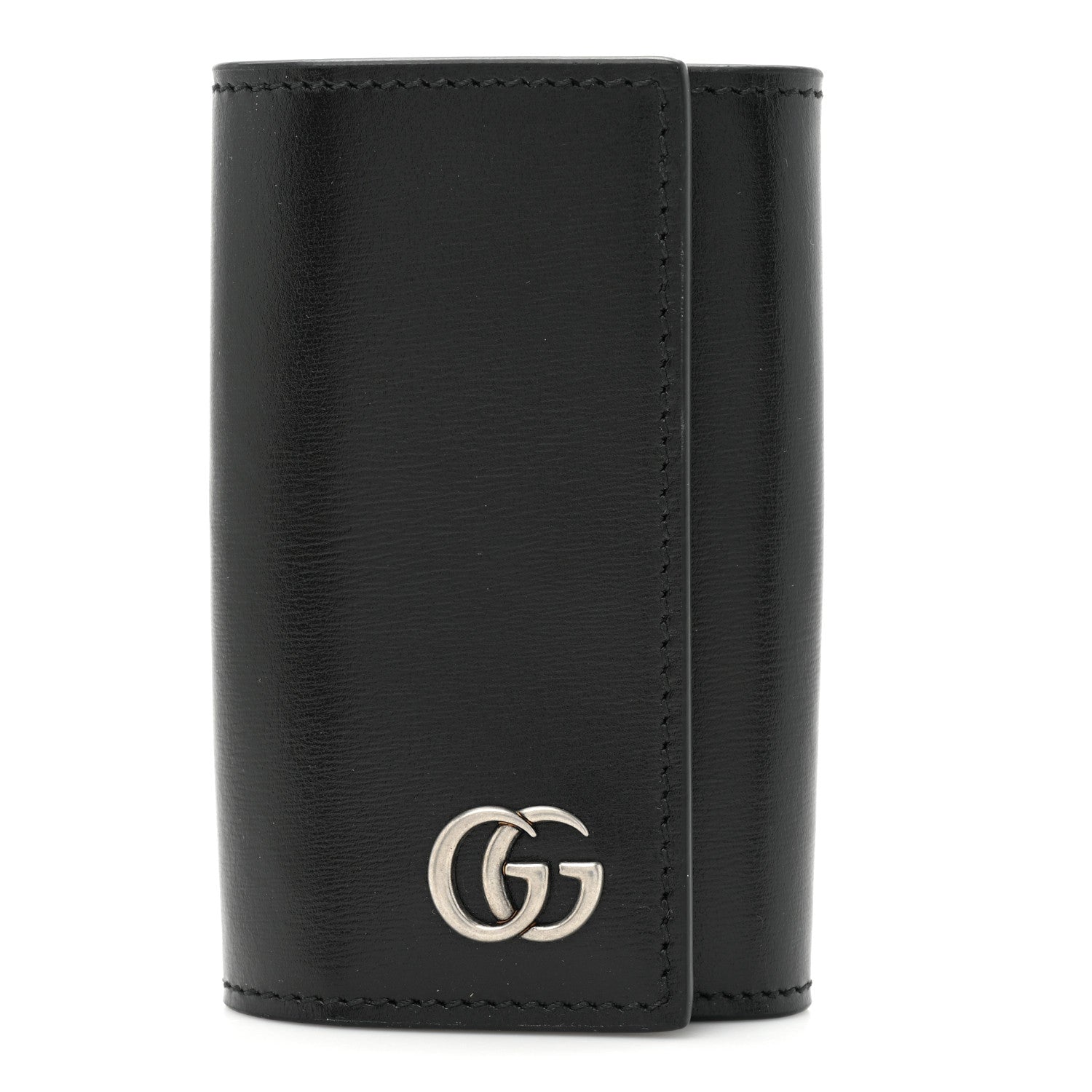 Gucci Calfskin GG Marmont 6 Key Holder Black 1 of 8