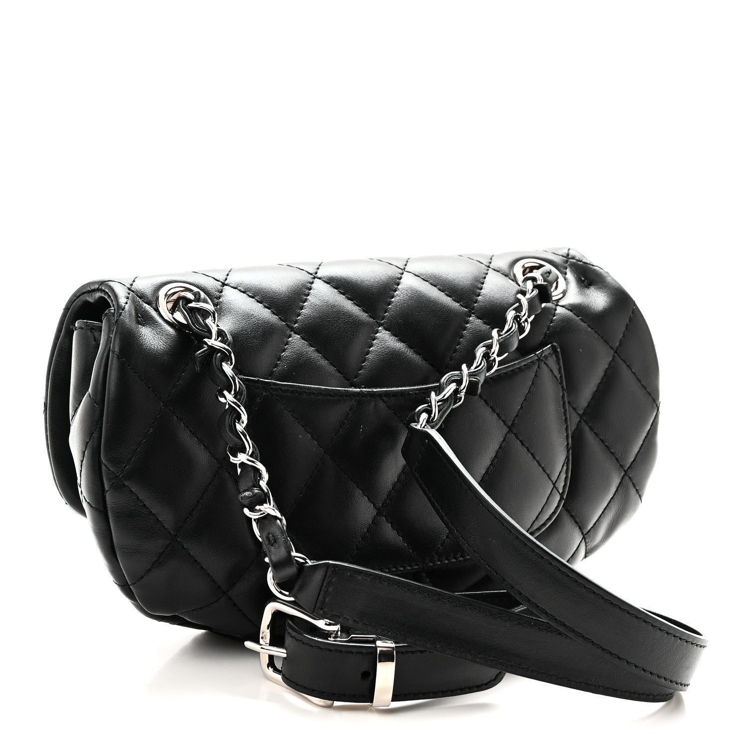 Chanel Calfskin Quilted CC Uniform Flap Belt Bag Black 3 of 10