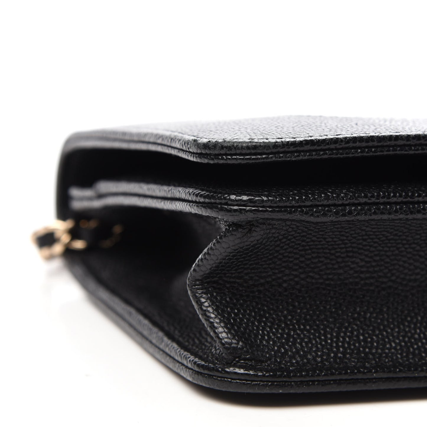 Caviar Quilted Vintage Mademoiselle Wallet On Chain WOC Black