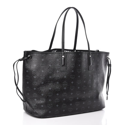 MCM Visetos Large Liz Reversible Shopper Tote Black 6 of 19