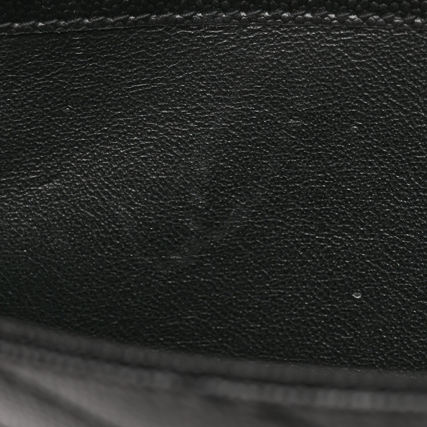Saint Laurent Grain De Poudre Matelasse Chevron Monogram Monochrome Chain Wallet Black 7 of 12