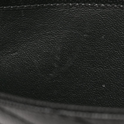 Saint Laurent Grain De Poudre Matelasse Chevron Monogram Monochrome Chain Wallet Black 7 of 12