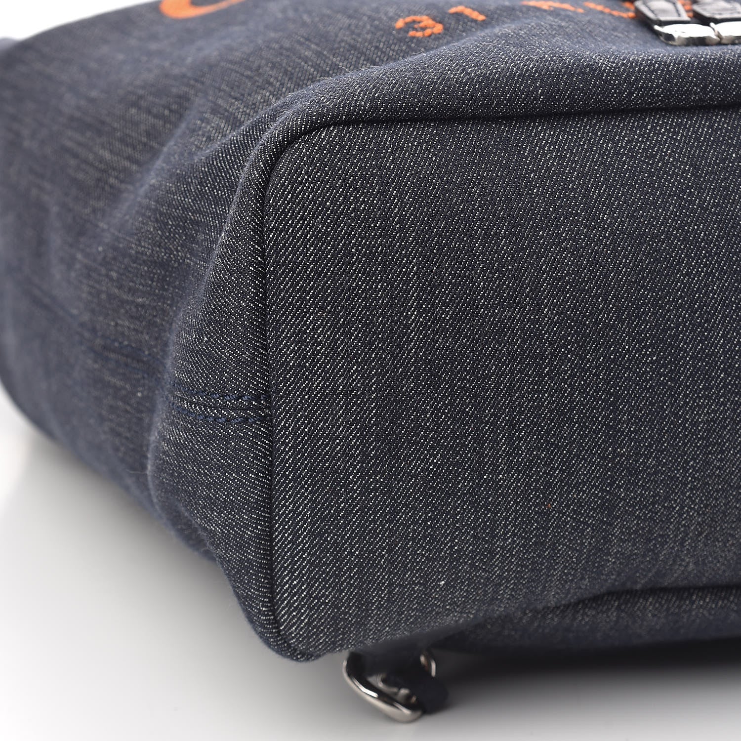 Chanel Canvas Large Deauville Backpack Denim Blue 8 of 14