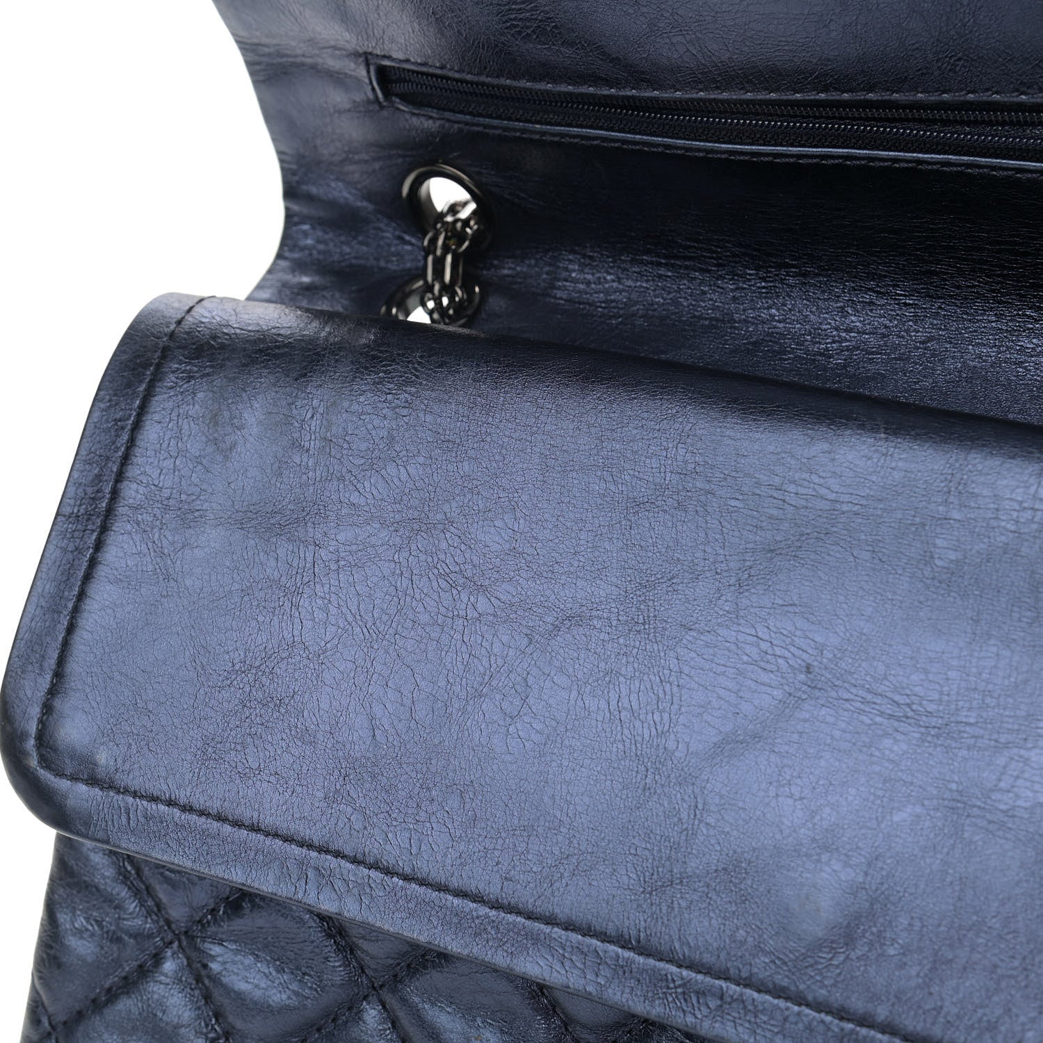 Chanel Aged Calfskin Quilted 2.55 Reissue 227 Flap Marine 14 of 16