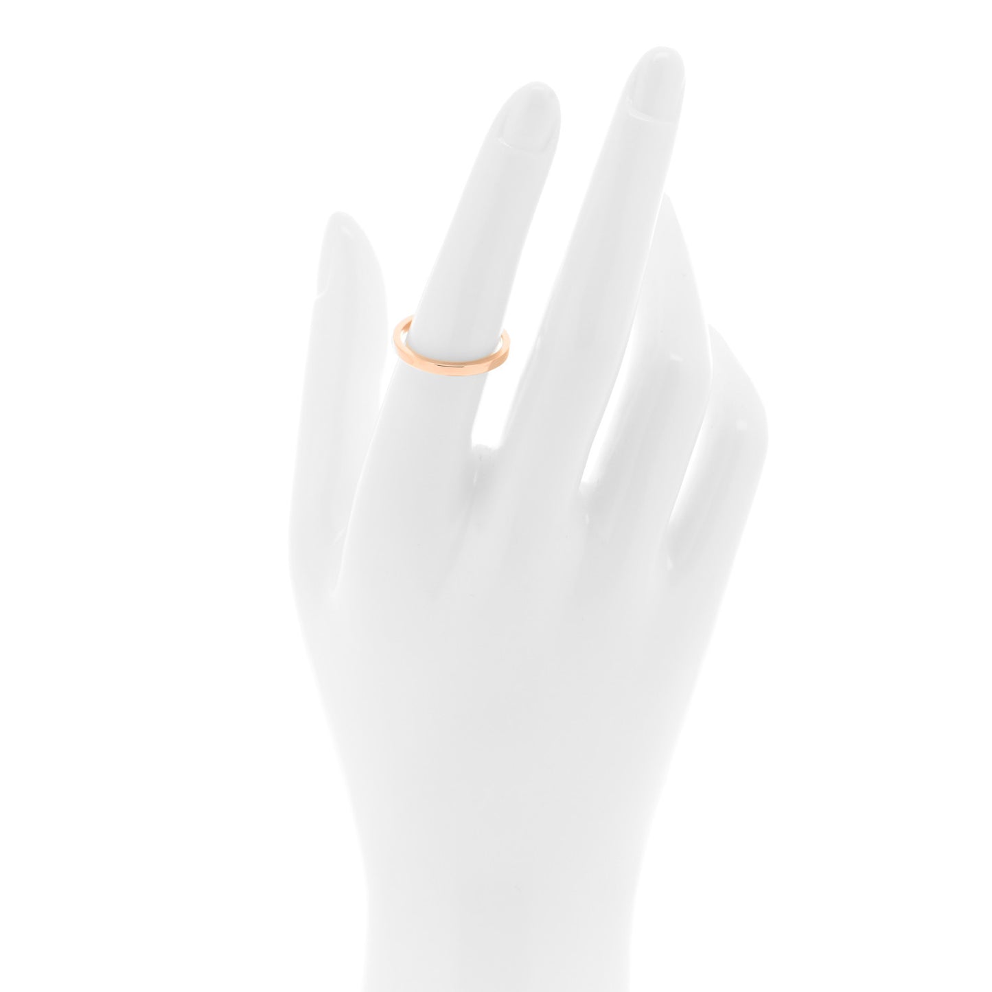 18K Rose Gold 2mm Wedding Band Ring 53 6.5