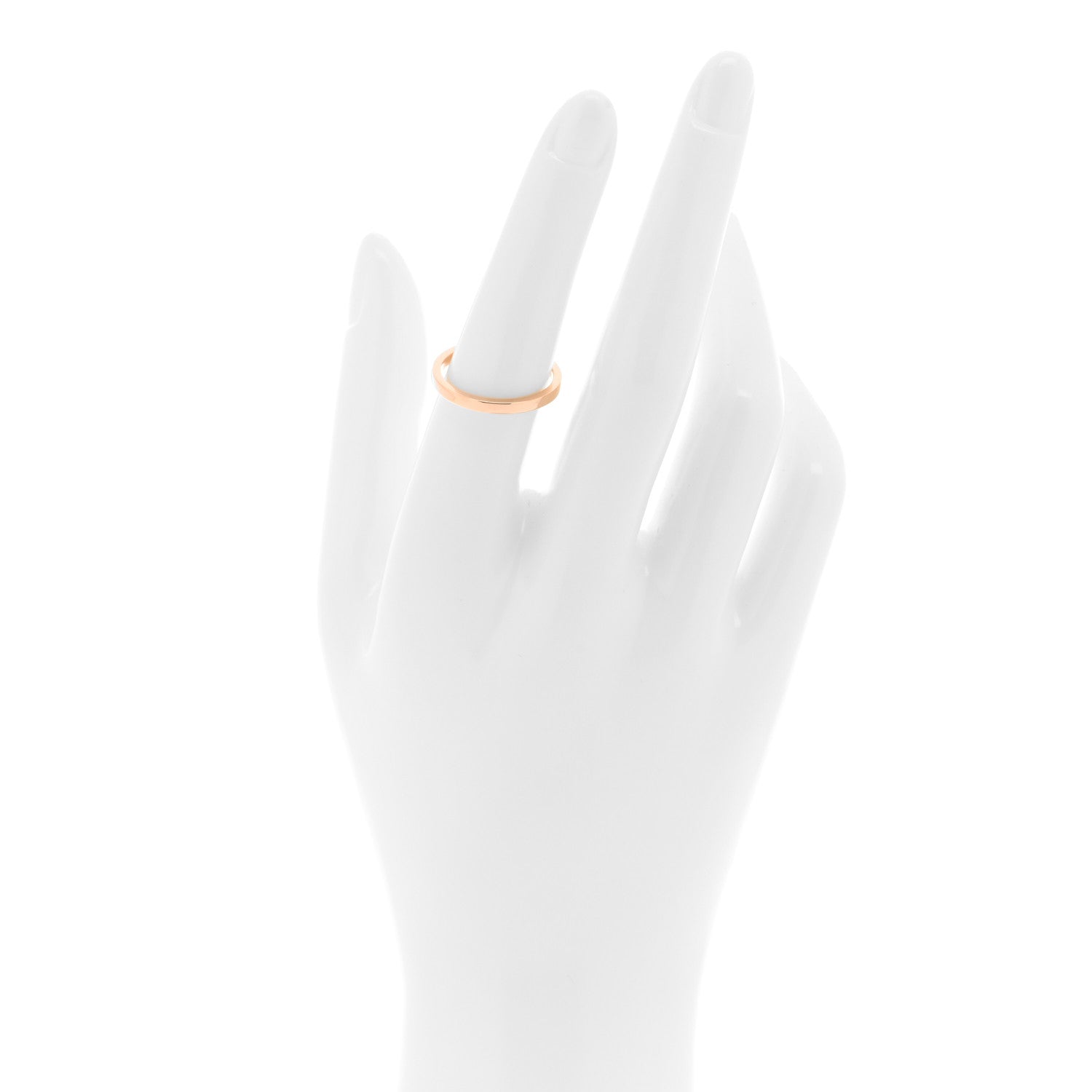 Tiffany 18K Rose Gold 2mm Wedding Band Ring 53 6.5 2 of 4