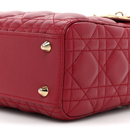 Christian Dior Lambskin Cannage Small Lucky Badges My Lady Dior Red 8 of 12