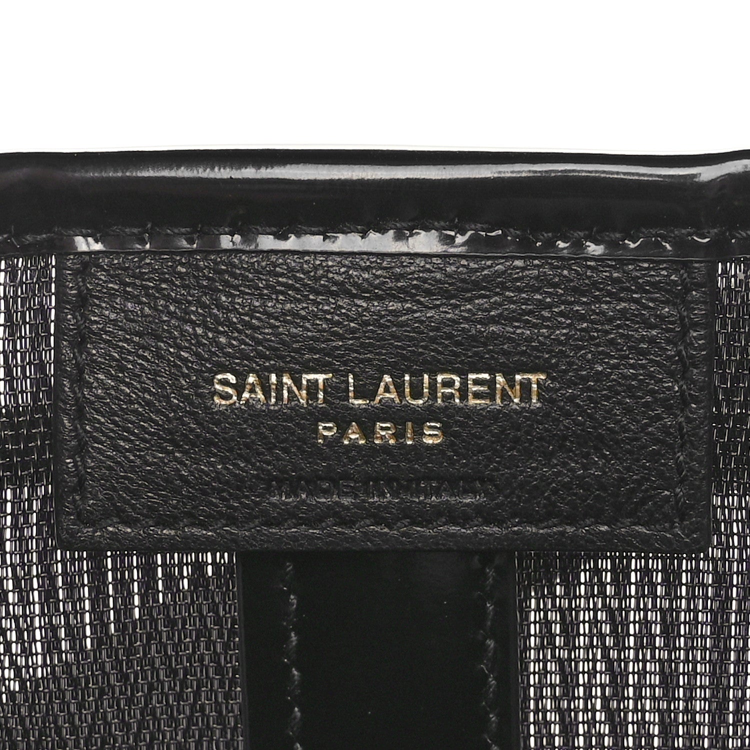 Saint Laurent Mesh Patent Calfskin Daryl Shoulder Bag Black 6 of 10