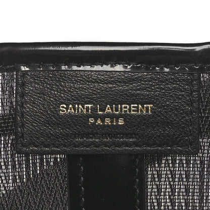 Saint Laurent Mesh Patent Calfskin Daryl Shoulder Bag Black 6 of 10