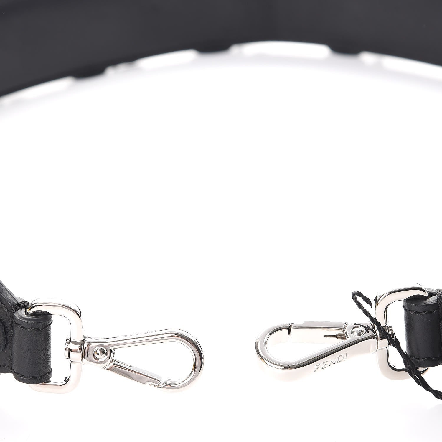 Fendi Vitello Dolce Nappa Patent Flowerland Studded Strap You Black 4 of 6