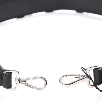 Fendi Vitello Dolce Nappa Patent Flowerland Studded Strap You Black 4 of 6
