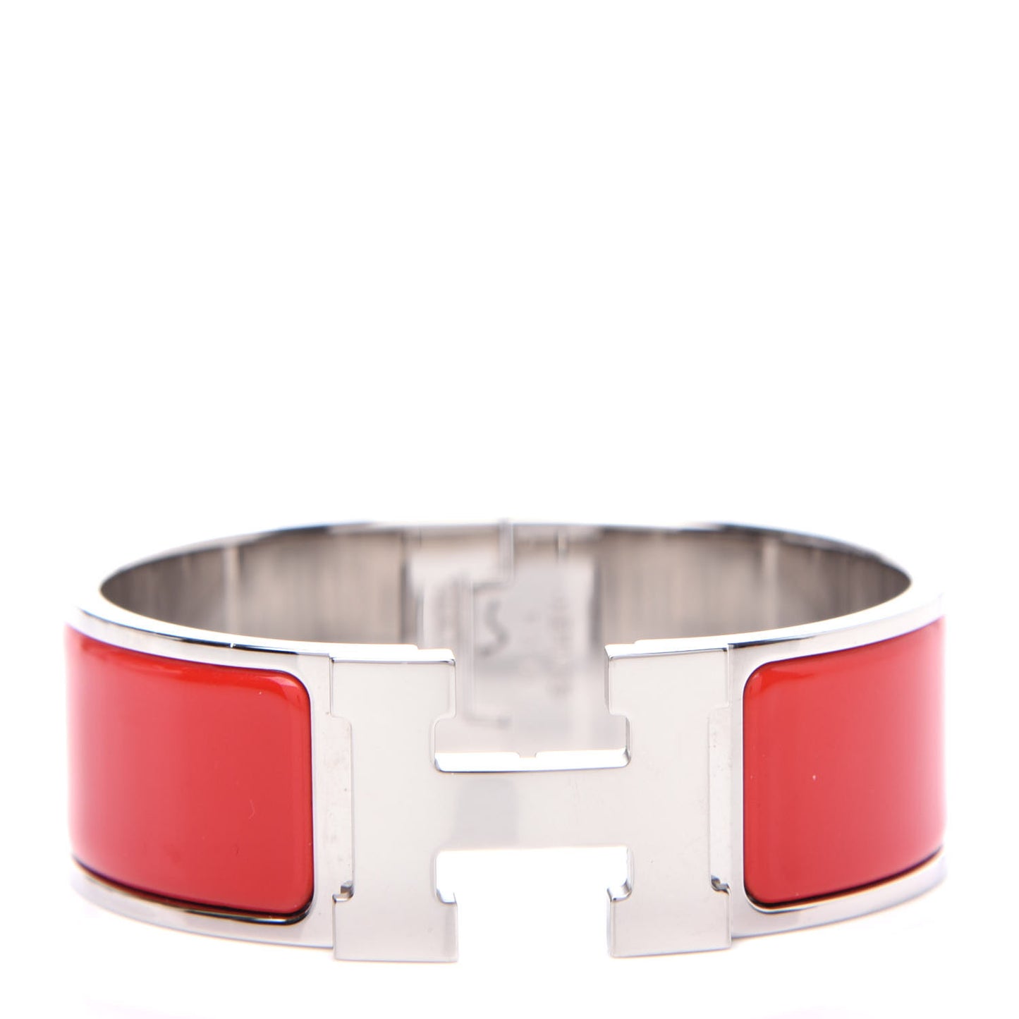 Enamel Wide Clic Clac H Bracelet PM Rouge Bandana