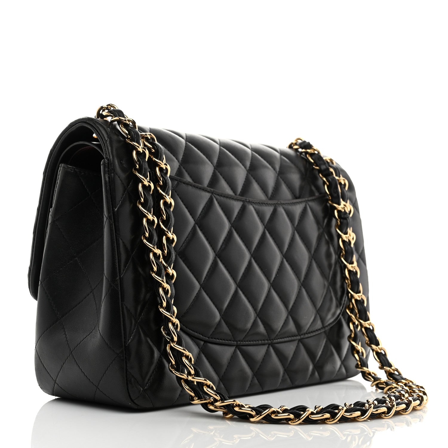 Chanel Lambskin Quilted Jumbo Double Flap Black 3 of 11