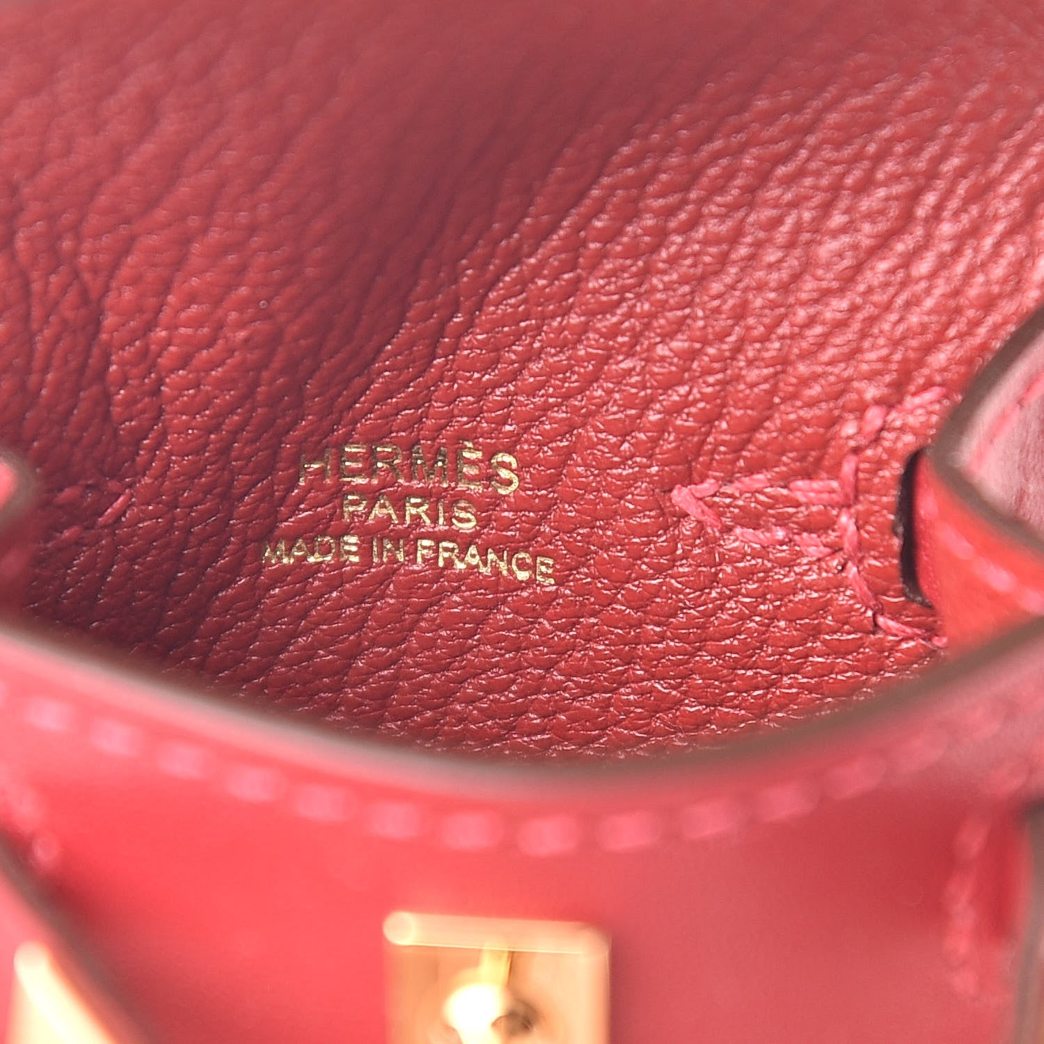Hermes Tadelakt Mini Kelly Twilly Bag Charm Rouge Vif 4 of 6