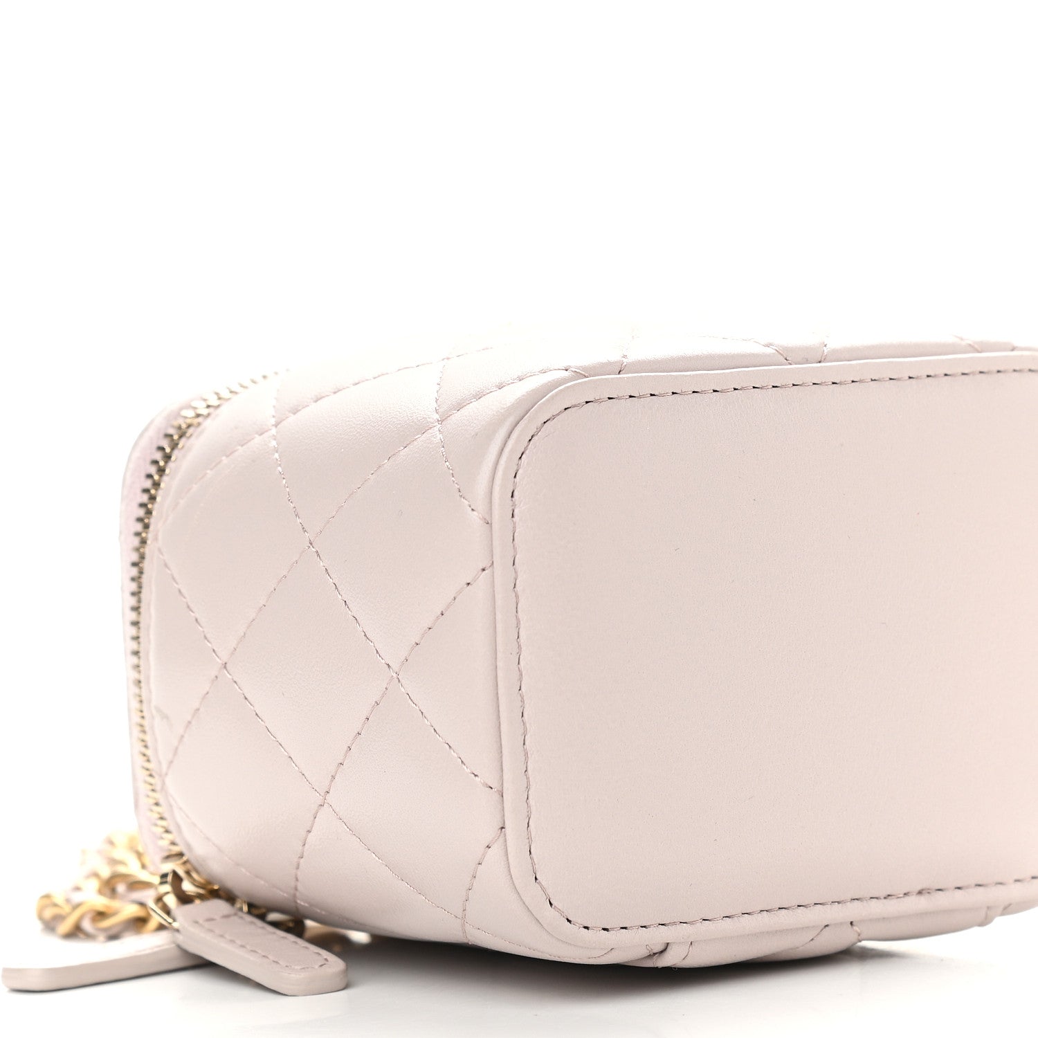 Chanel Lambskin Quilted Pearl Crush Mini Vanity Case With Chain Light Purple 8 of 9