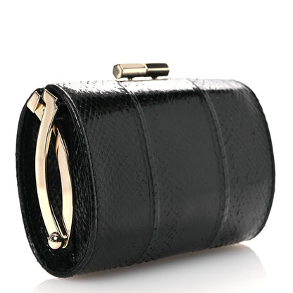 Jimmy Choo Snakeskin Mini Clutch Black 3 of 10