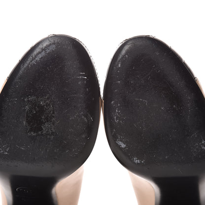 Chanel Lambskin Pearls Cap Toe Pumps 36.5 Beige Black 11 of 12