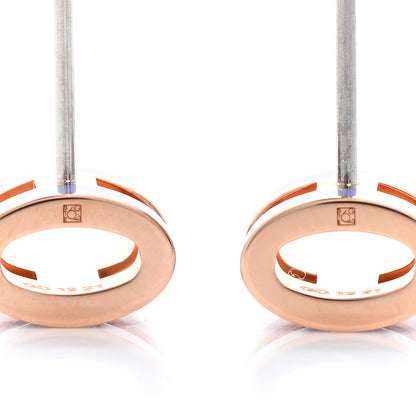 Hermes Rose Gold Lacquered Mini Pop H Earrings Lilac 5 of 7