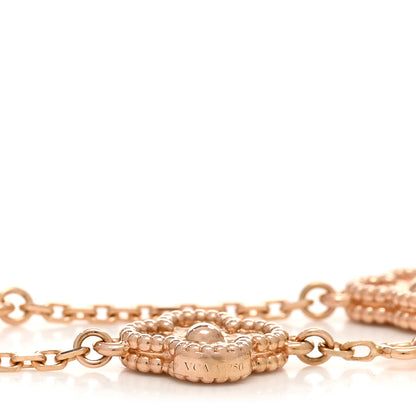 Van Cleef & Arpels 18K Rose Gold 6 Motifs Sweet Alhambra Bracelet 3 of 4