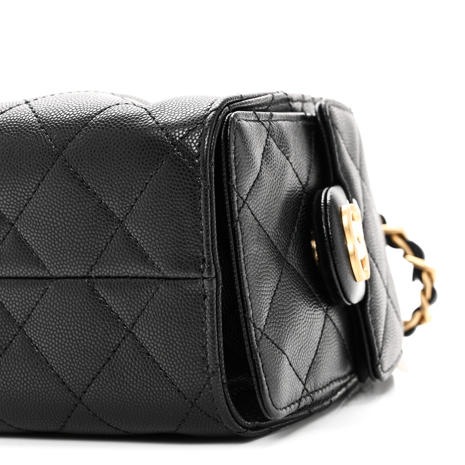 Chanel Caviar Quilted Mini Chanel 25 Handbag Black 10 of 11