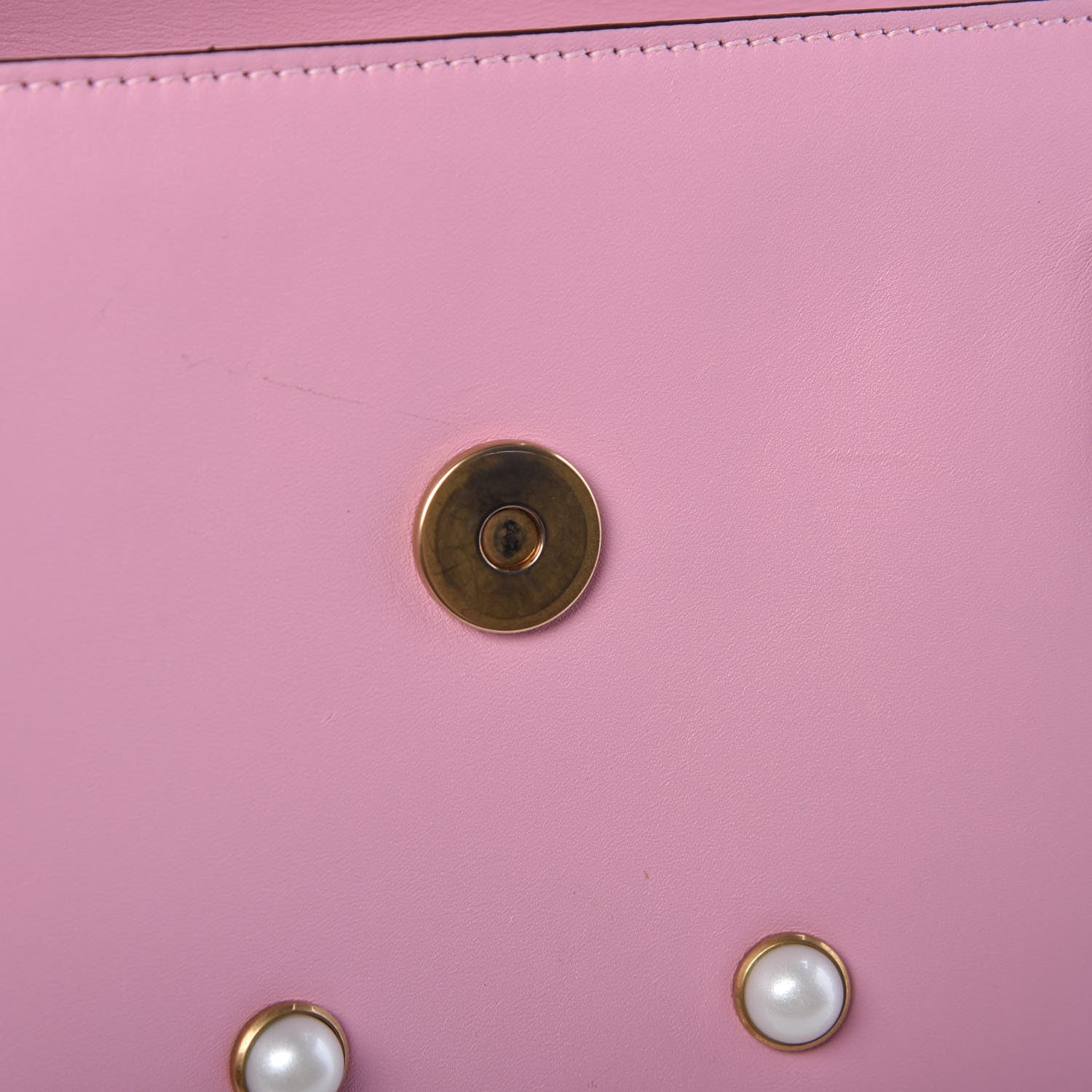 Gucci Nappa Pearl Studded Mini Queen Margaret Broadway Shoulder Bag Sugar Pink 10 of 13