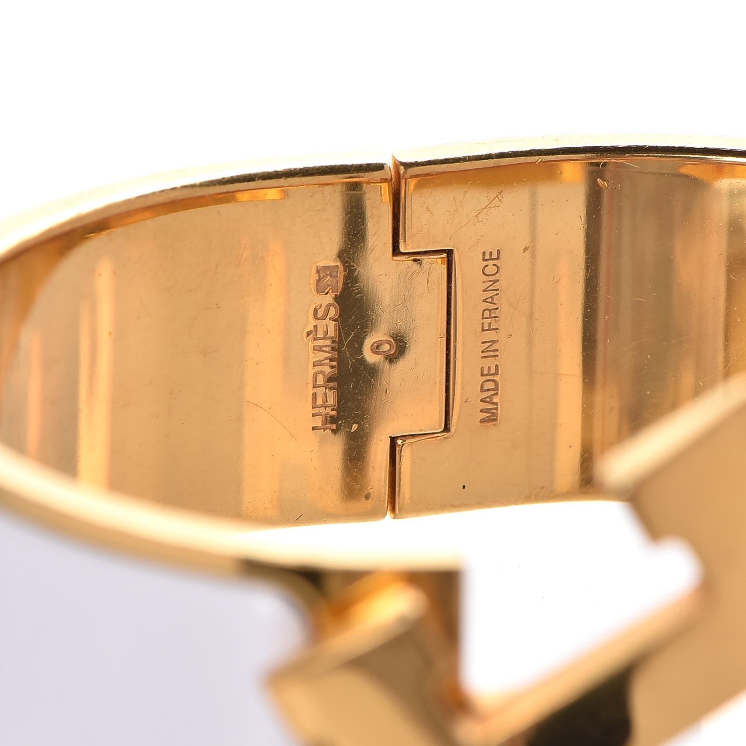 Hermes Enamel Wide Clic Clac H Bracelet PM White 4 of 6