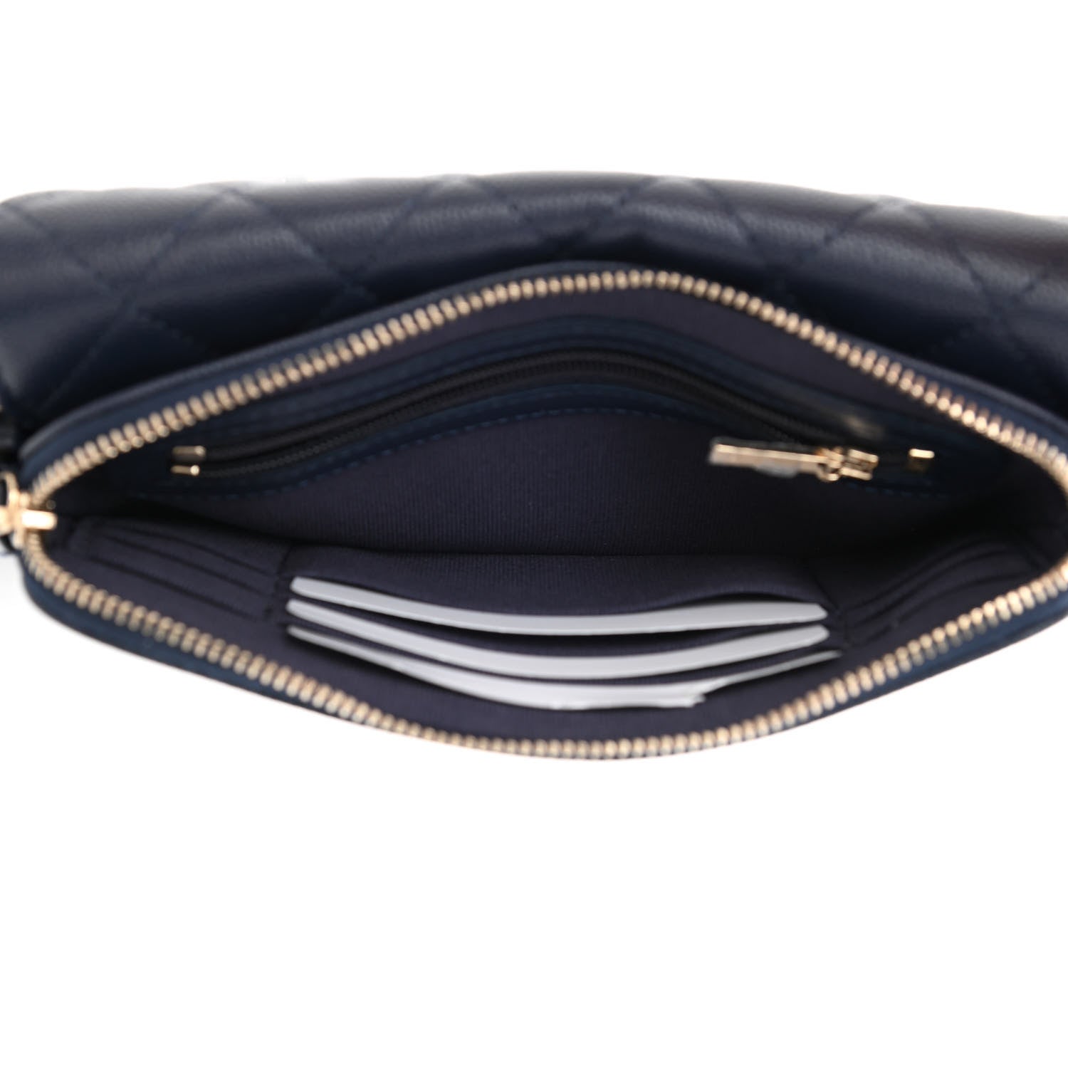 Chanel Caviar Quilted Flap Phone Holder With Chain Navy 6 of 13
