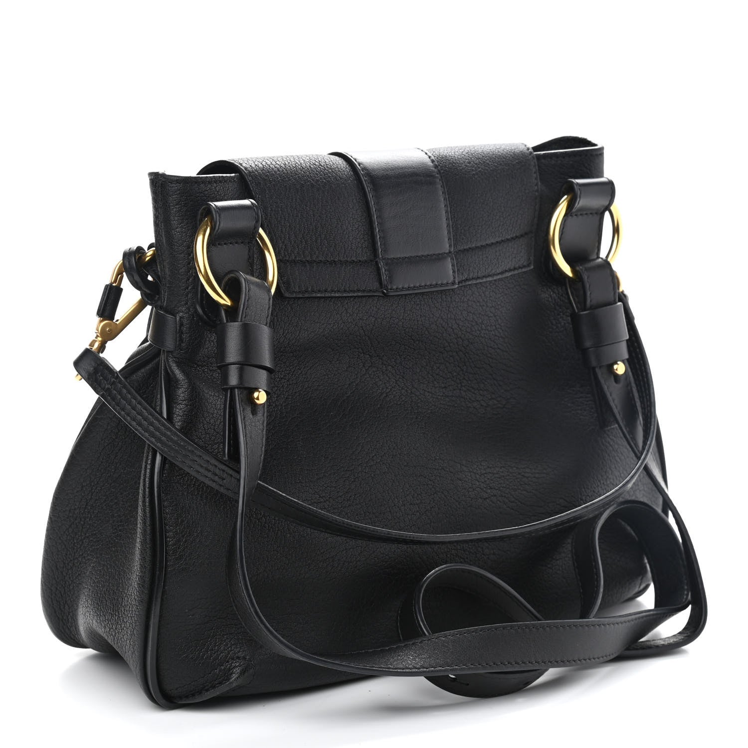 Chloe Grained Lambskin Calfskin Small Lexa Shoulder Bag Black 3 of 10