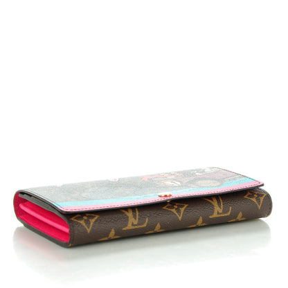 Louis Vuitton Monogram 2015 Christmas Animation Sarah Wallet Hibiscus 4 of 7