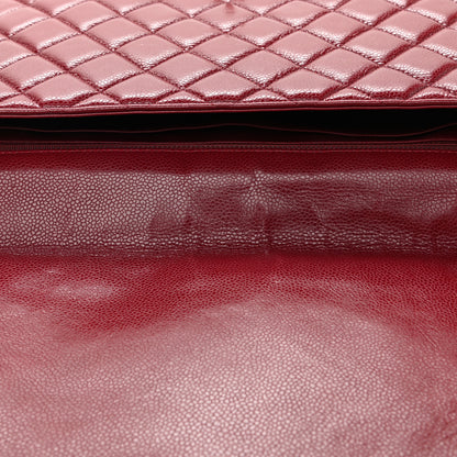Chanel Caviar Quilted Maxi Single Flap Dark Red 12 of 15
