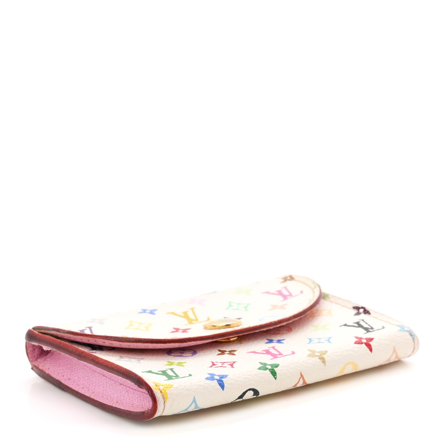 Louis Vuitton Monogram Multicolor Business Card Holder White Litchi 4 of 7