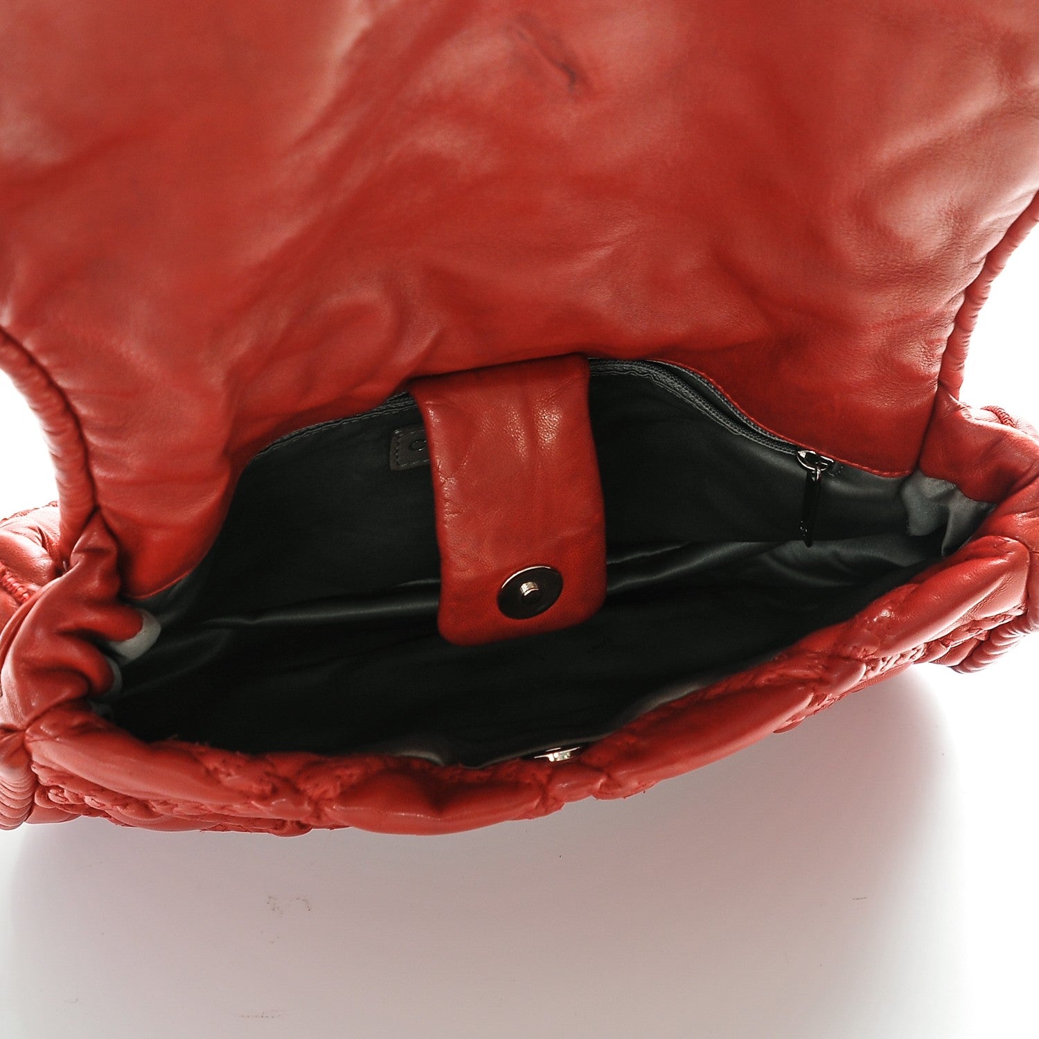 Chanel Lambskin Hidden Chain Flap Red 5 of 7