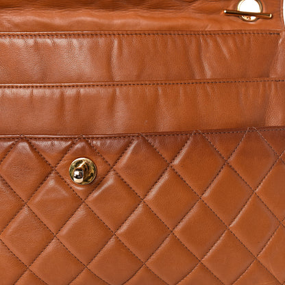 Chanel Calfskin Quilted Single Flap Dark Beige 10 of 16