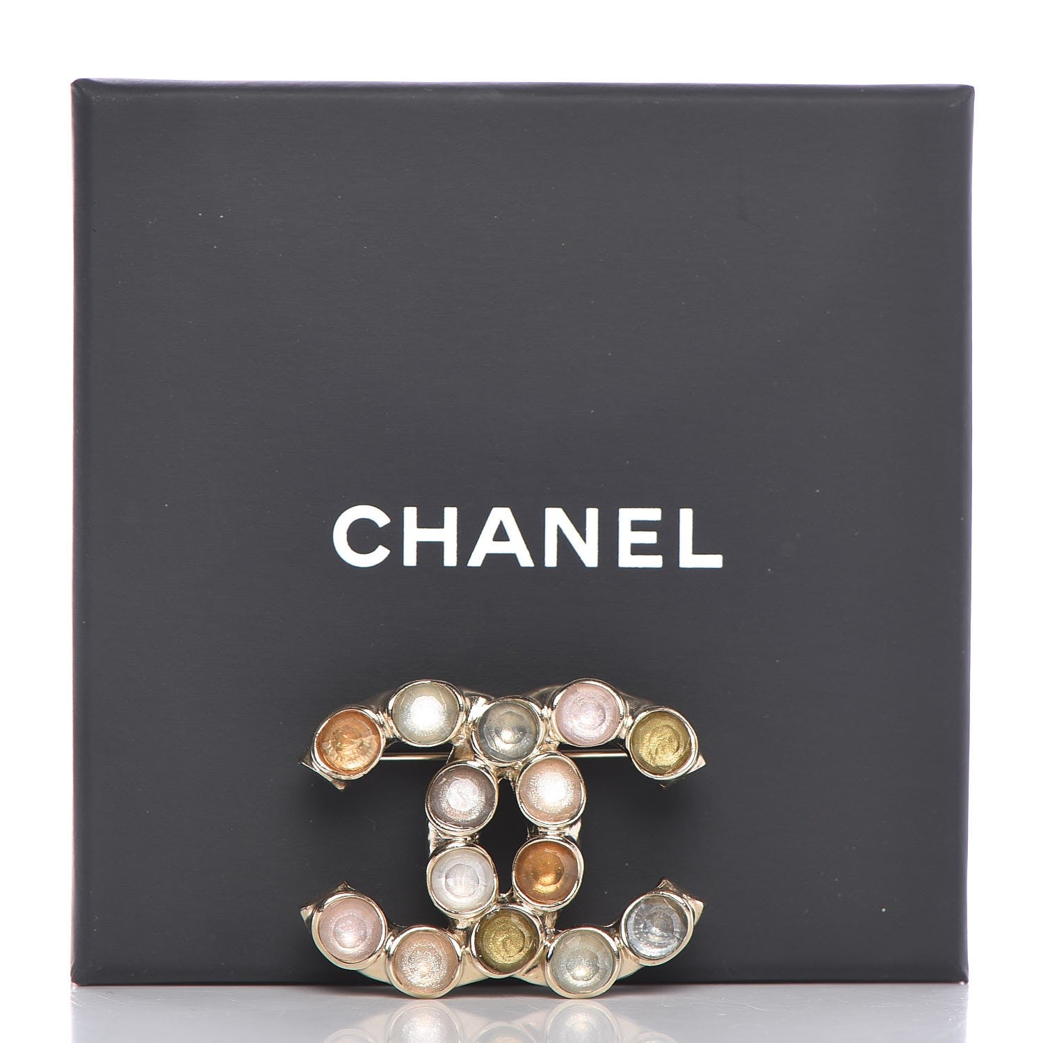 Chanel Resin CC Brooch Gold 5 of 5